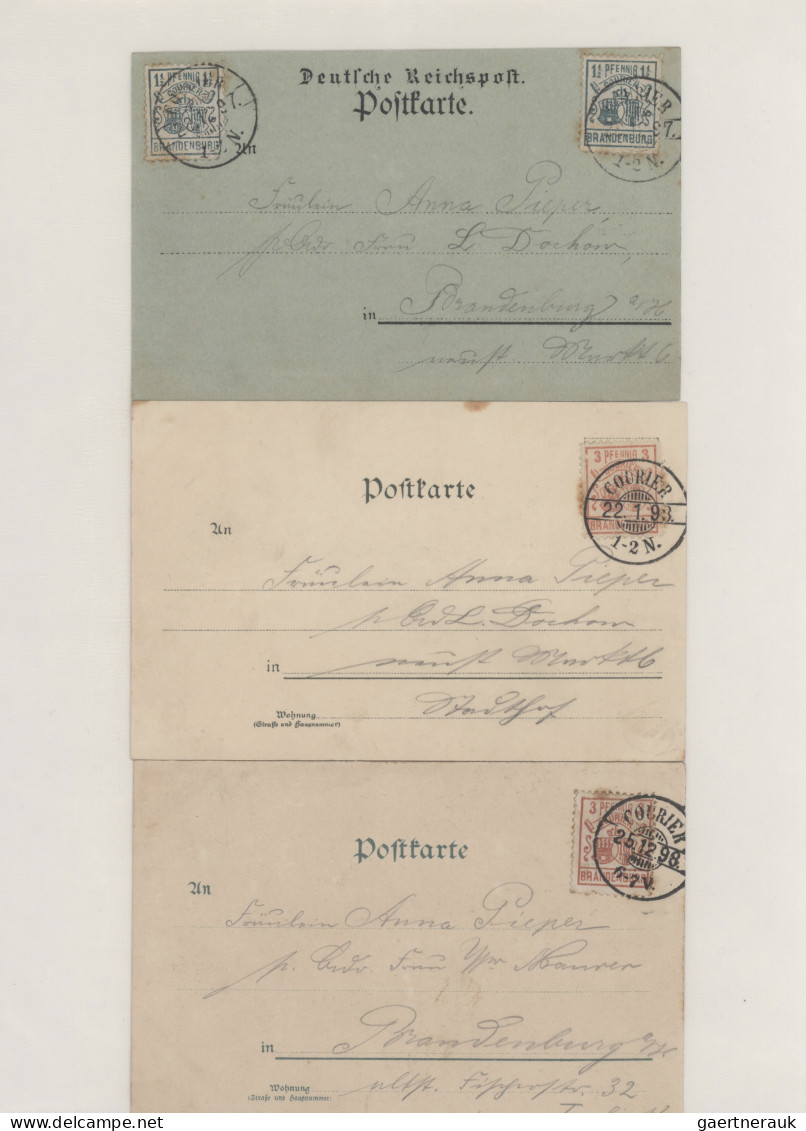 Deutsches Reich - Privatpost (Stadtpost): 1886/1900, APOLDA, AUERBACH, FALKENSTE