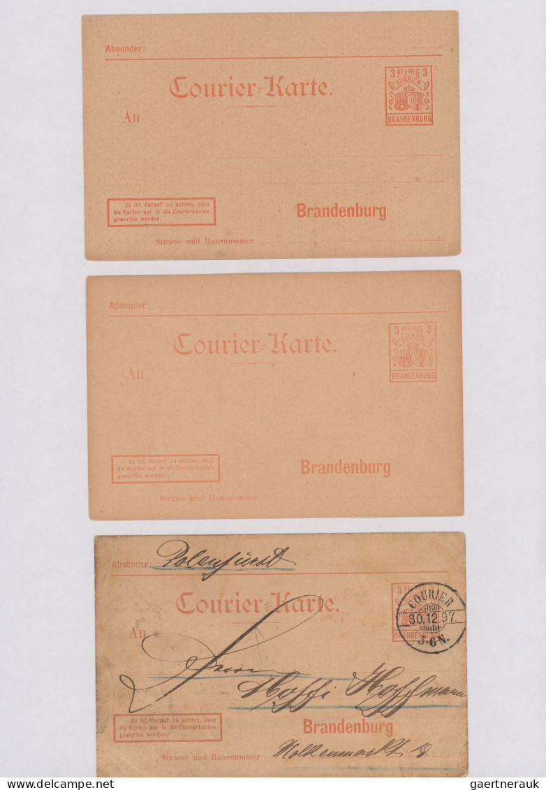 Deutsches Reich - Privatpost (Stadtpost): 1886/1900, APOLDA, AUERBACH, FALKENSTE