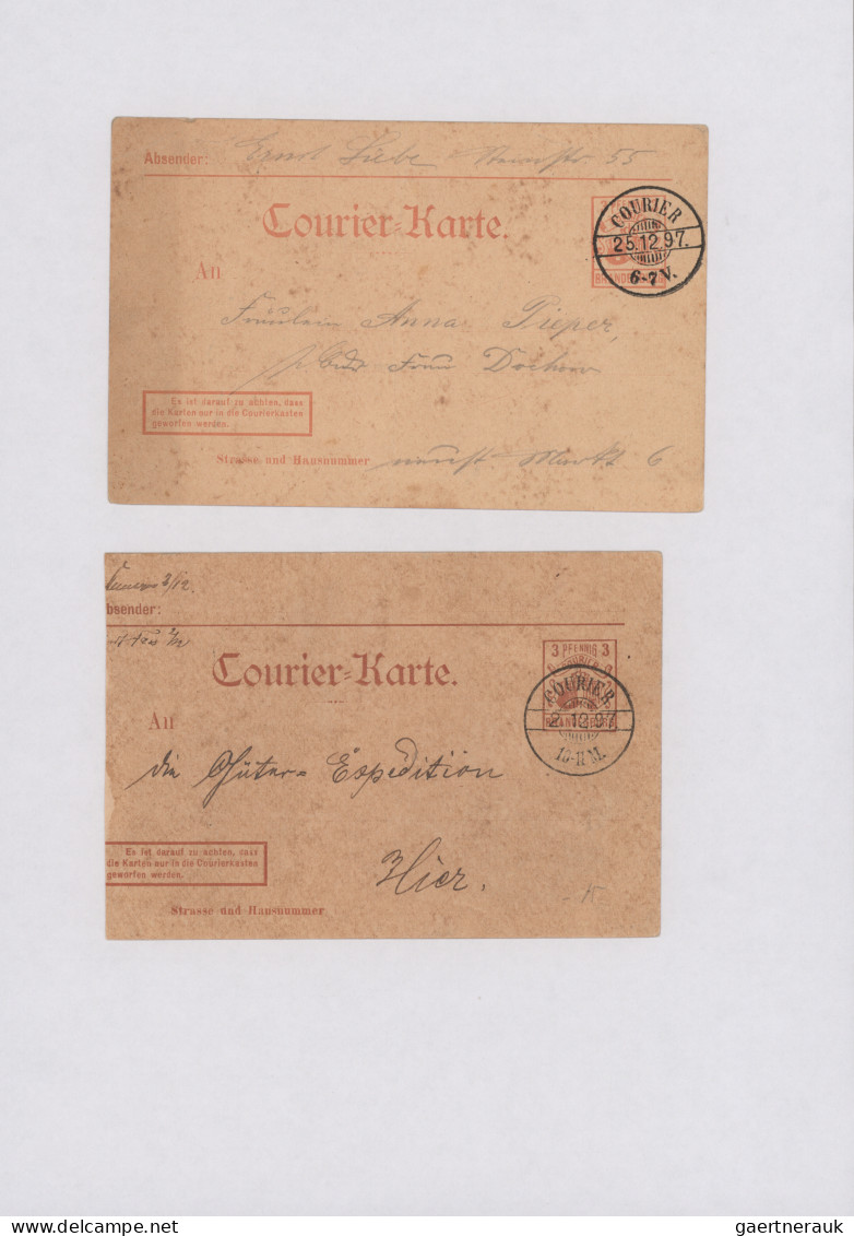 Deutsches Reich - Privatpost (Stadtpost): 1886/1900, APOLDA, AUERBACH, FALKENSTE