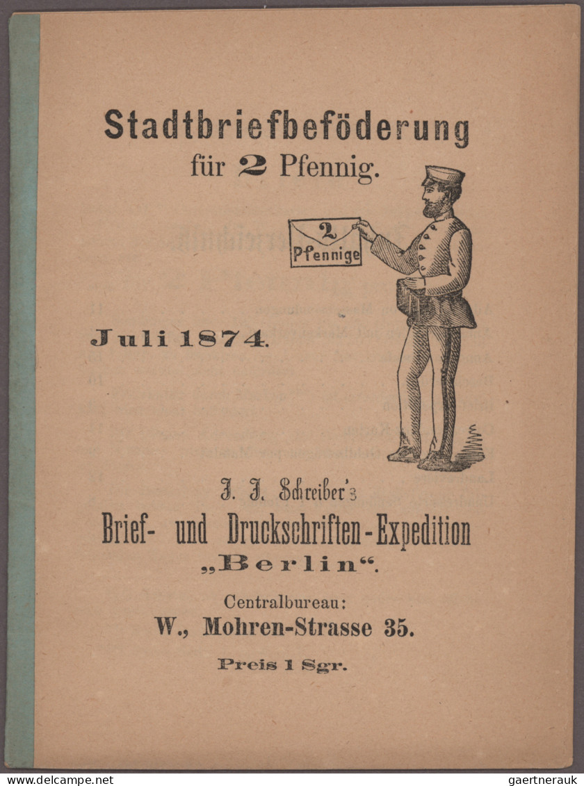 Deutsches Reich - Privatpost (Stadtpost): 1886/1900, BERLIN/Boteninstitut, Brief - Posta Privata & Locale