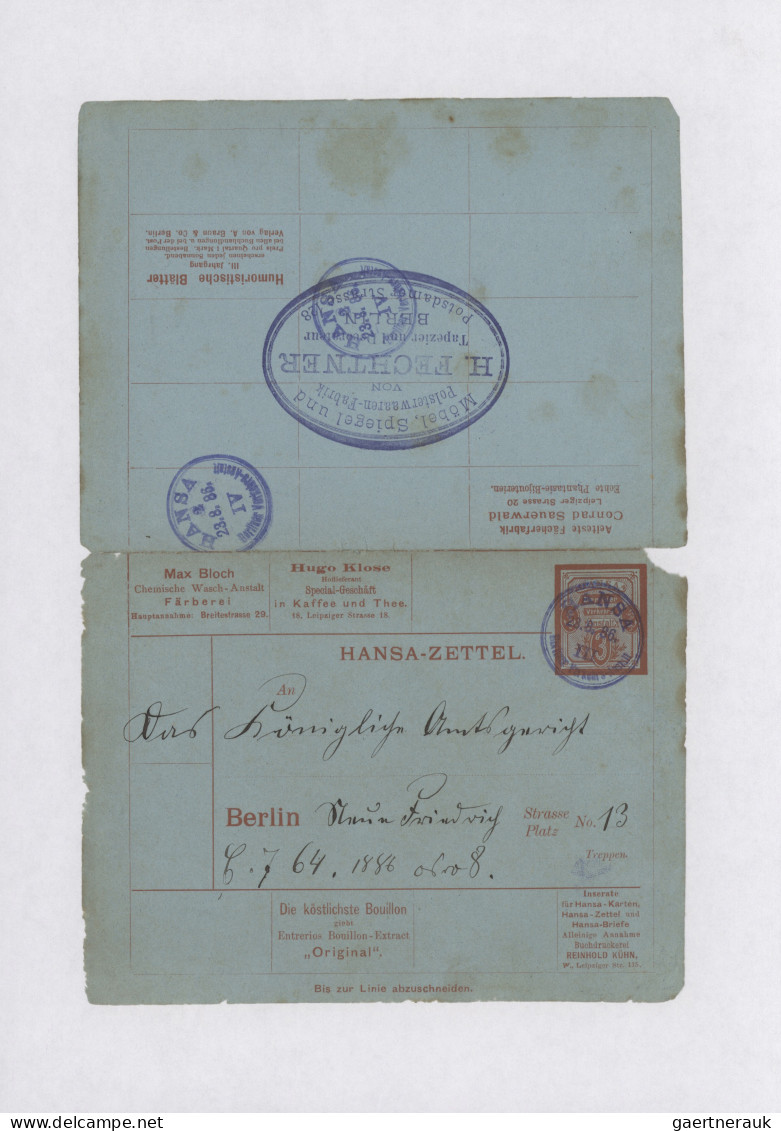 Deutsches Reich - Privatpost (Stadtpost): 1886/1900, BERLIN/Boteninstitut, Brief - Private & Local Mails