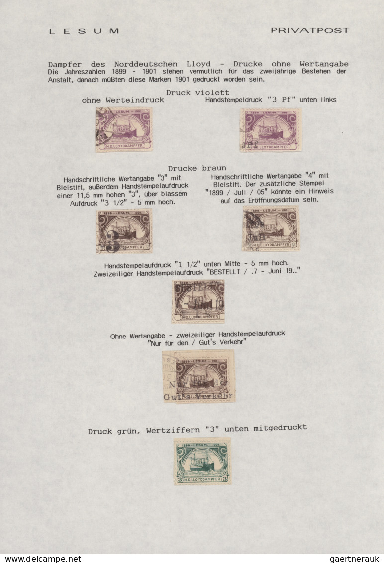 Deutsches Reich - Privatpost (Stadtpost): 1886/1900, BREMEN/Hammonia/Briefbeförd