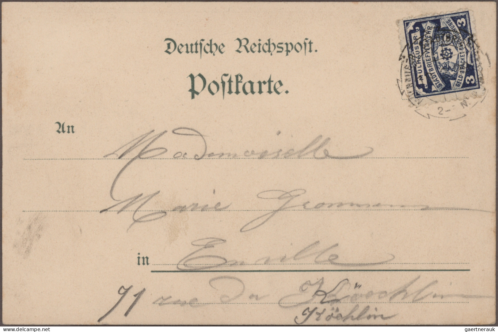 Deutsches Reich - Privatpost (Stadtpost): 1886/1900, Posten mit ca. 140 Briefen