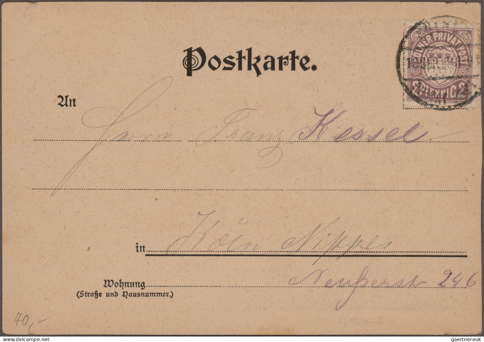 Deutsches Reich - Privatpost (Stadtpost): 1886/1900, Posten mit ca. 140 Briefen