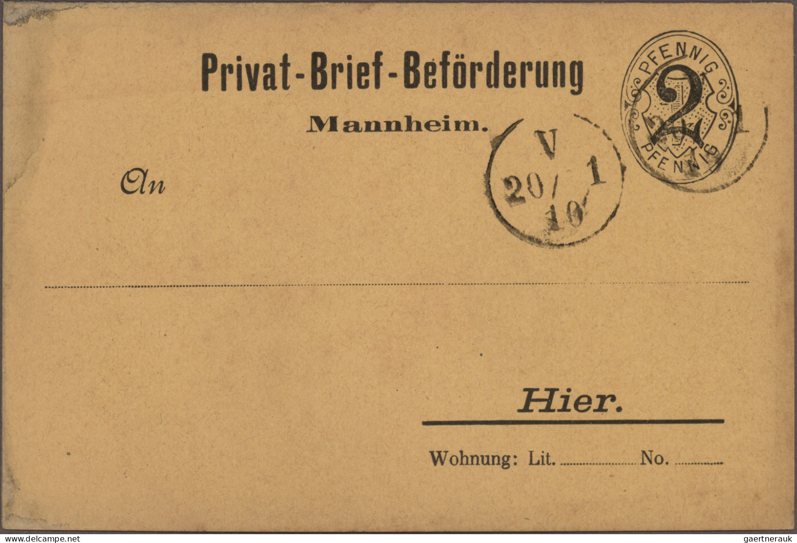 Deutsches Reich - Privatpost (Stadtpost): 1886/1900, Umfangreicher Dublettenpost - Correos Privados & Locales