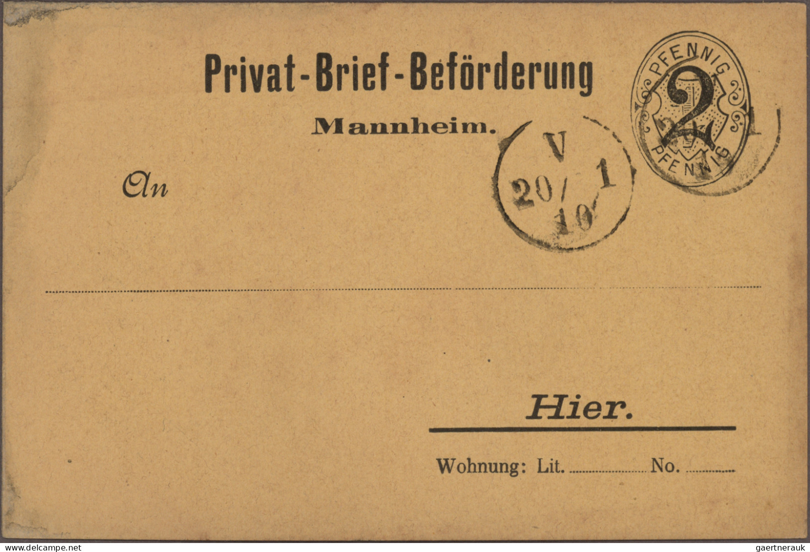 Deutsches Reich - Privatpost (Stadtpost): 1886/1900, Umfangreicher Dublettenpost - Private & Local Mails