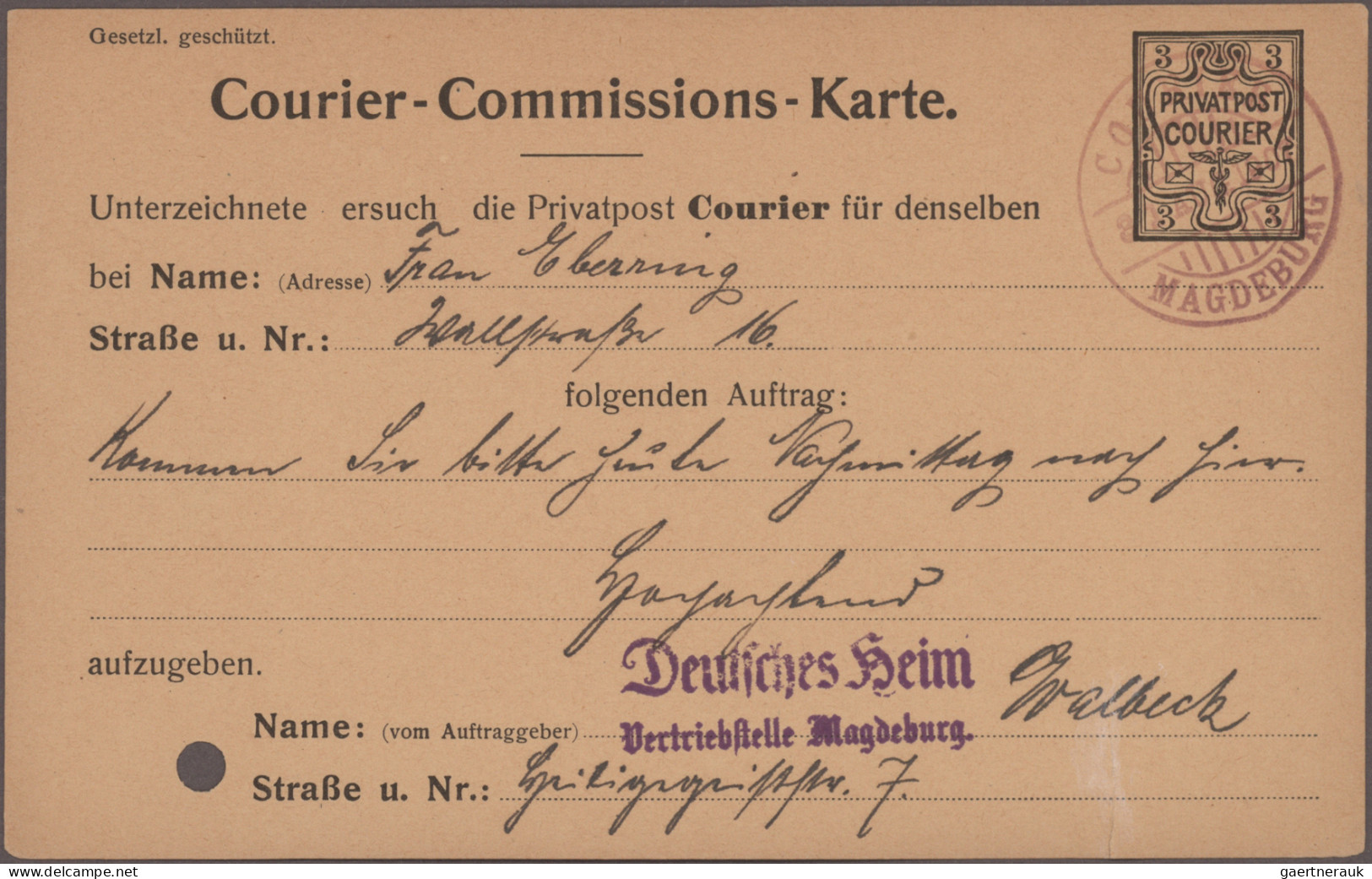 Deutsches Reich - Privatpost (Stadtpost): 1886/1900, Umfangreicher Dublettenpost - Postes Privées & Locales