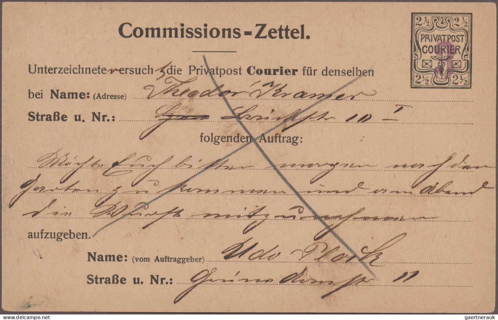Deutsches Reich - Privatpost (Stadtpost): 1886/1900, Umfangreicher Dublettenpost - Private & Lokale Post
