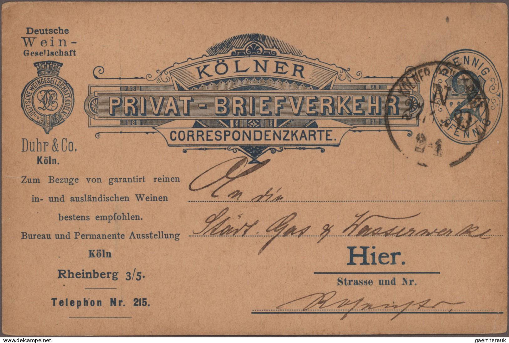 Deutsches Reich - Privatpost (Stadtpost): 1886/1900, umfangreicher Dublettenpost