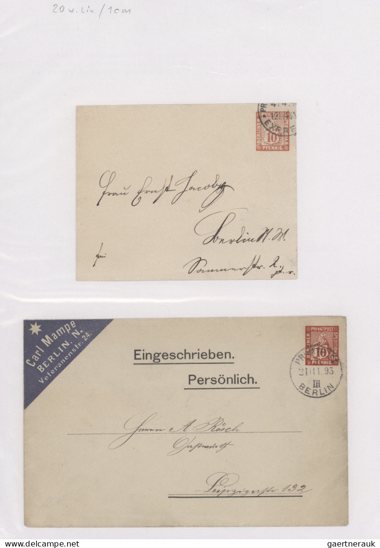 Deutsches Reich - Privatpost (Stadtpost): 1886/1924, BERLIN/ Spedition AG, Verke - Postes Privées & Locales