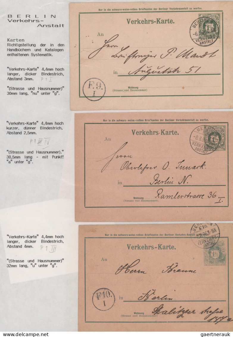 Deutsches Reich - Privatpost (Stadtpost): 1886/1924, BERLIN/ Spedition AG, Verke