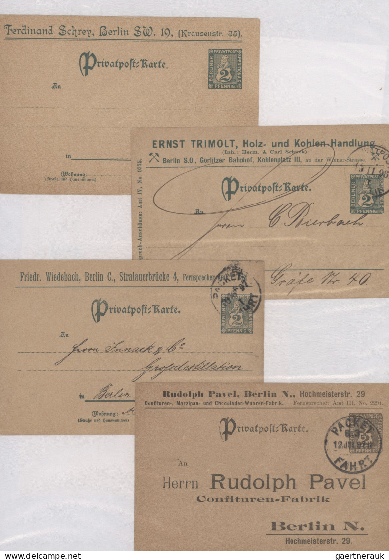 Deutsches Reich - Privatpost (Stadtpost): 1886/1924, BERLIN/ Spedition AG, Verke