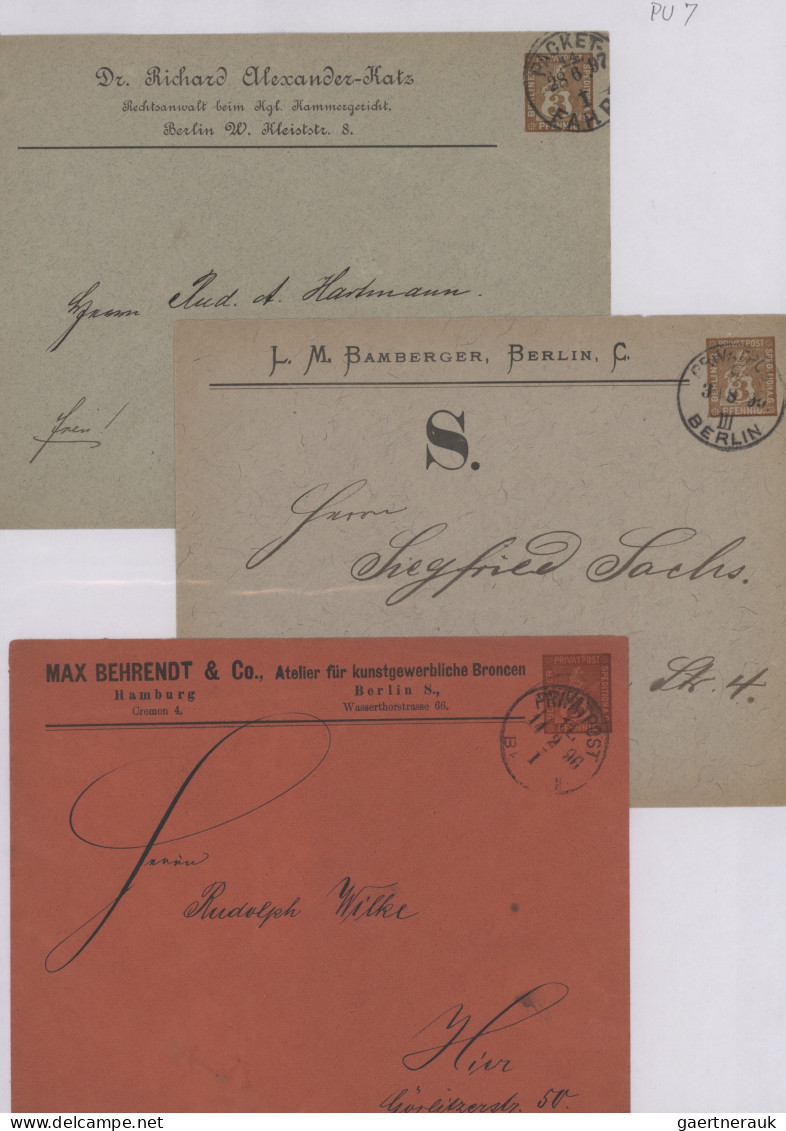 Deutsches Reich - Privatpost (Stadtpost): 1886/1924, BERLIN/ Spedition AG, Verke