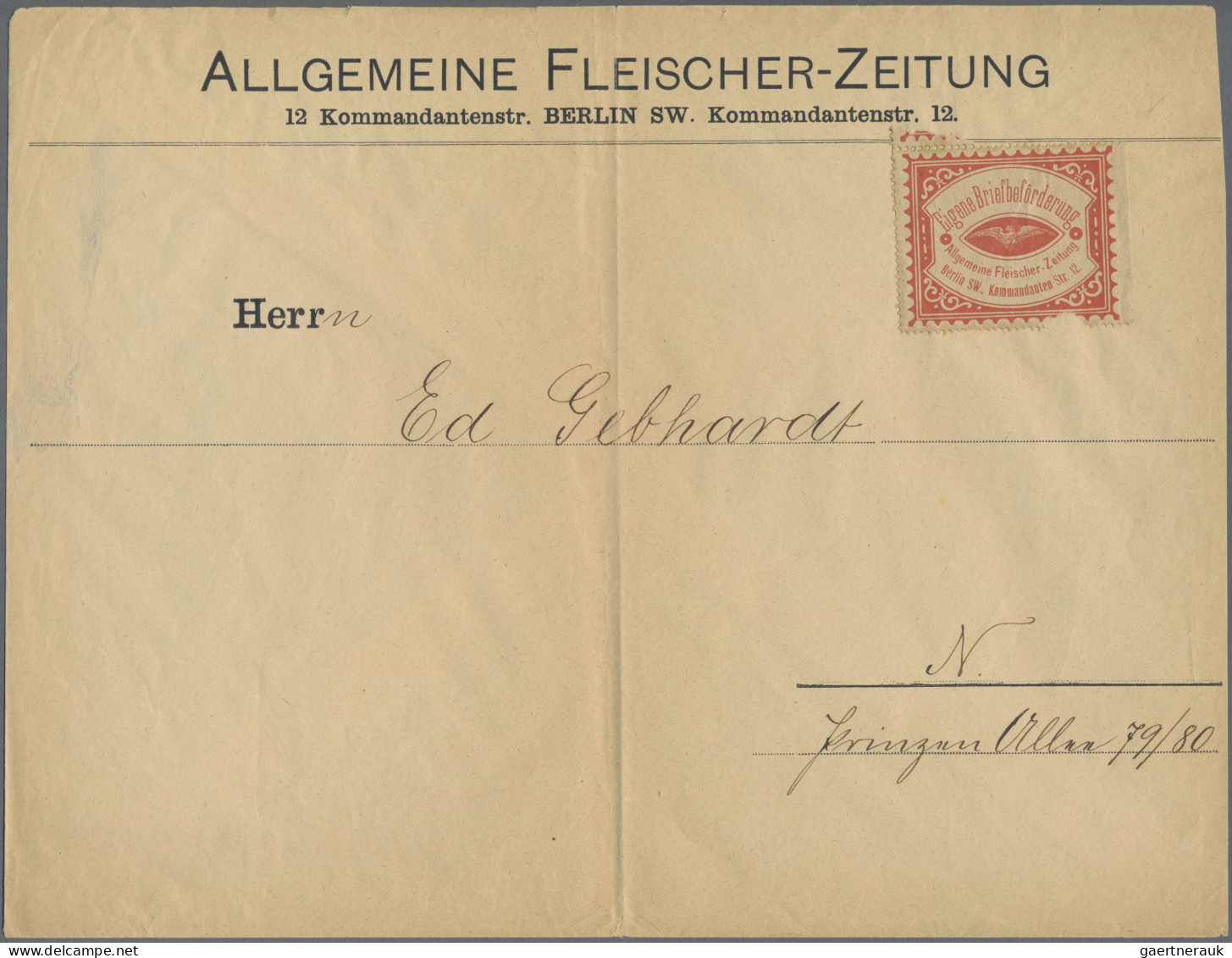 Deutsches Reich - Privatpost (Stadtpost): 1887/1888 "Berlin-Eigene Briefbeförder - Correos Privados & Locales