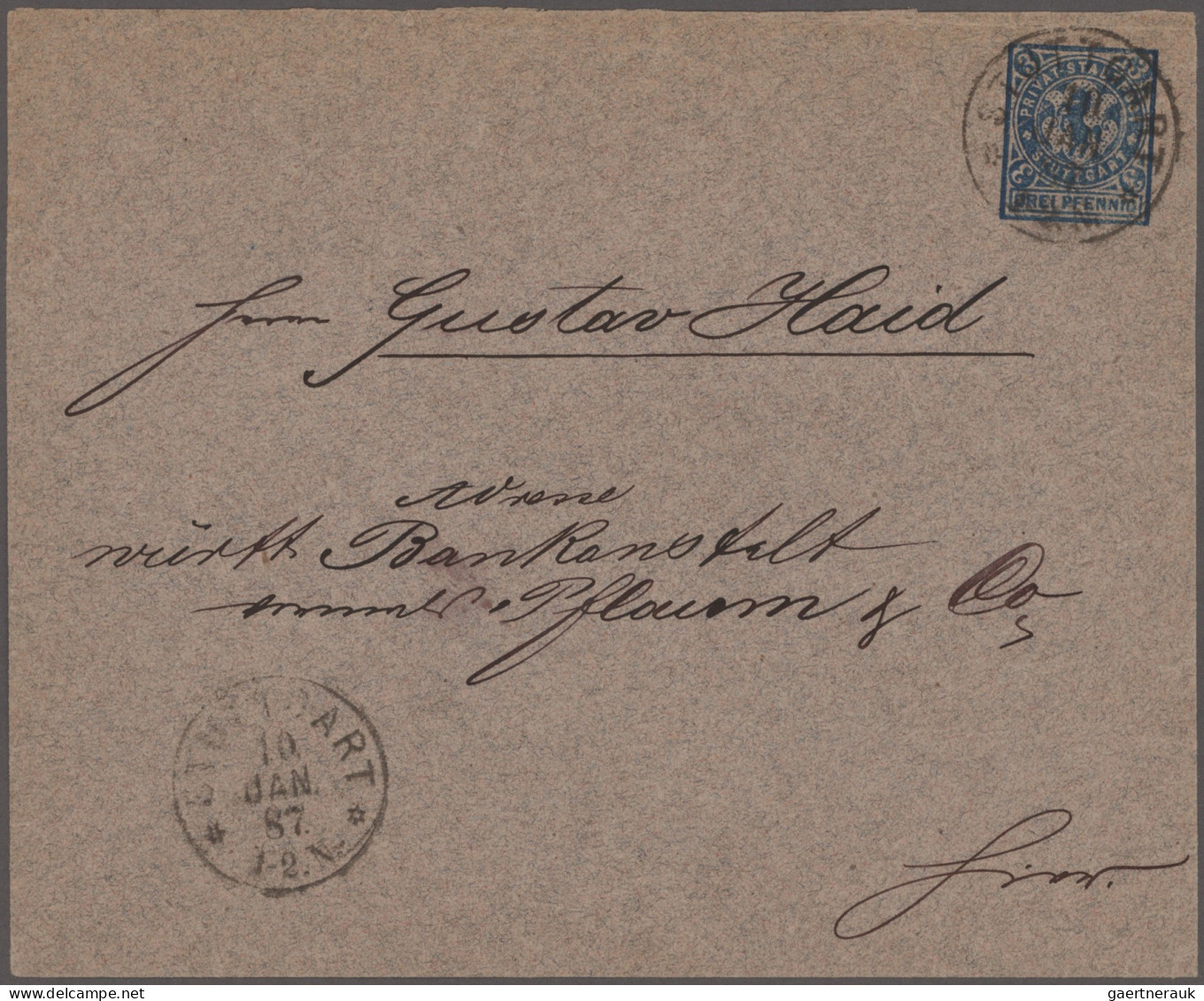 Deutsches Reich - Privatpost (Stadtpost): 1887/1897, STUTTGART, Sammlung Mit Ca. - Private & Lokale Post