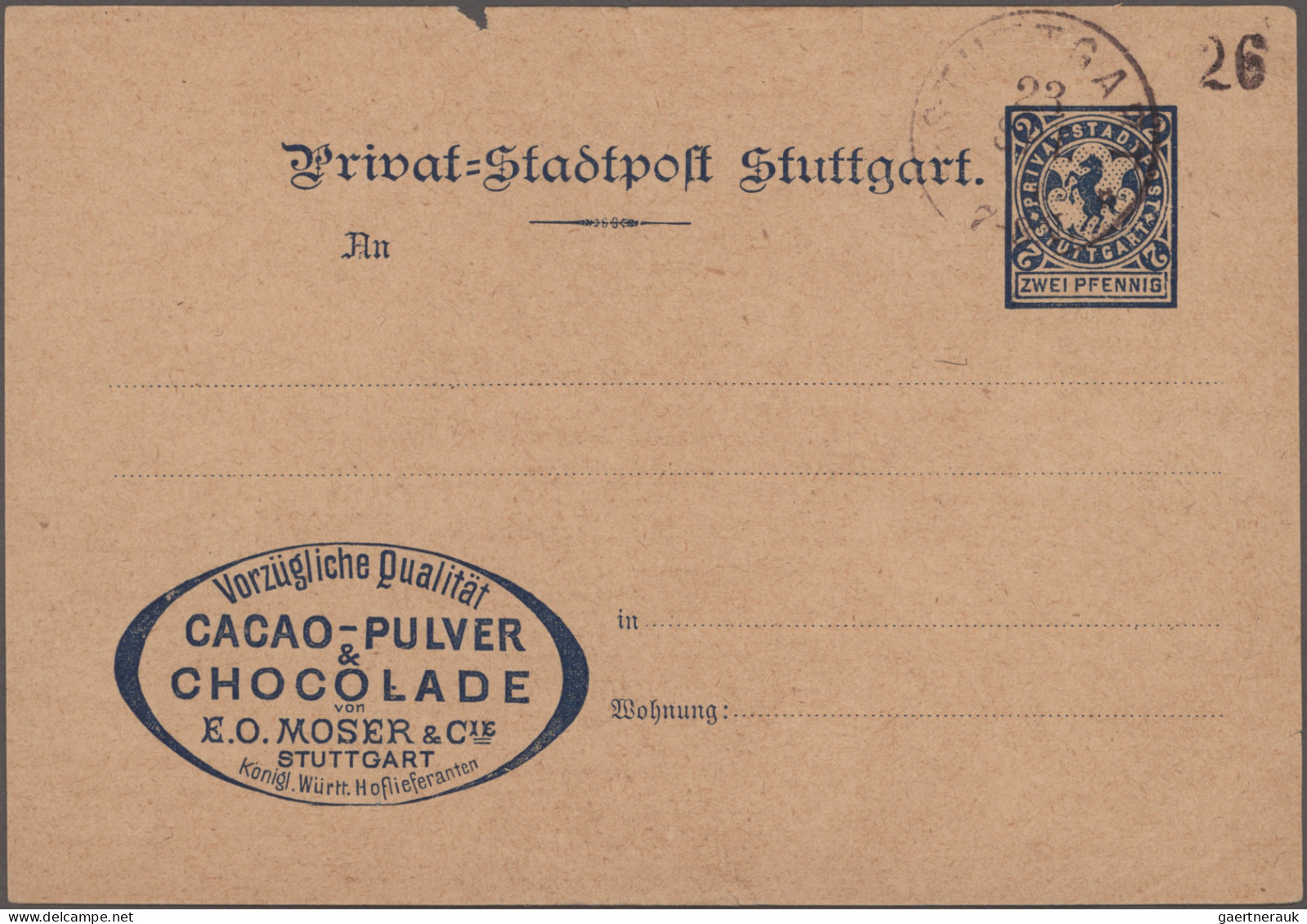 Deutsches Reich - Privatpost (Stadtpost): 1887/1897, STUTTGART, Sammlung Mit Ca. - Postes Privées & Locales