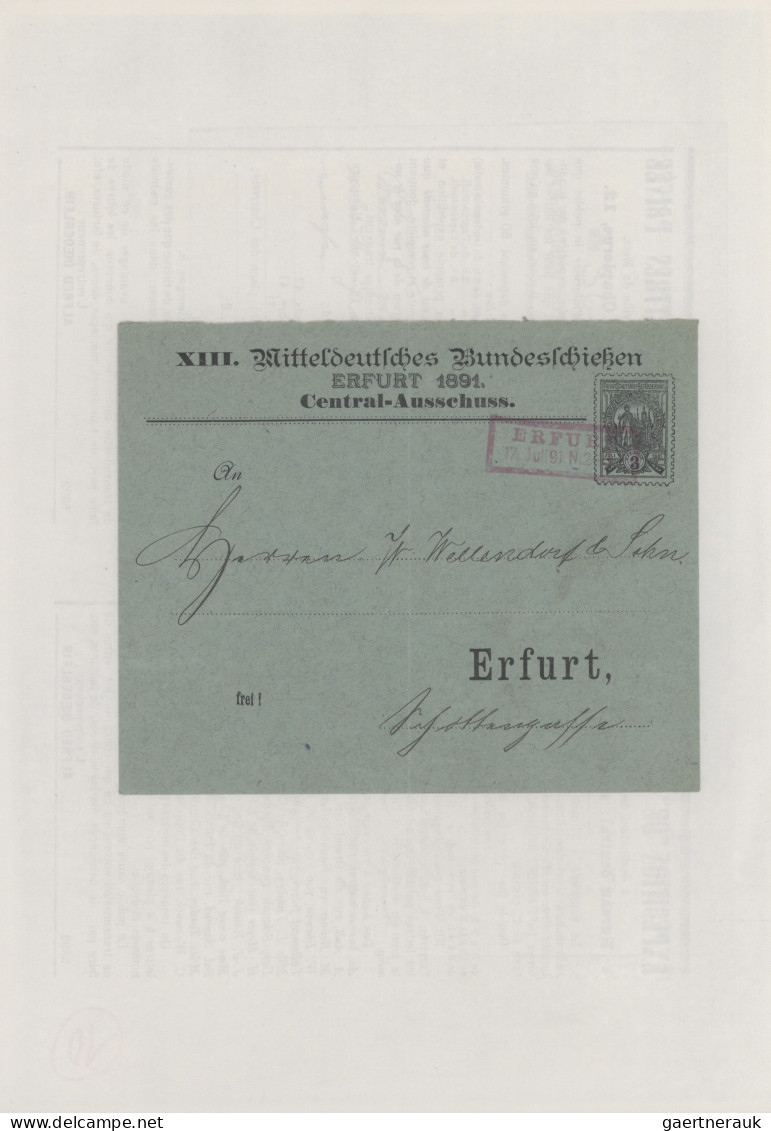 Deutsches Reich - Privatpost (Stadtpost): 1888/1896 "Erfurt - Privatpost & Couri