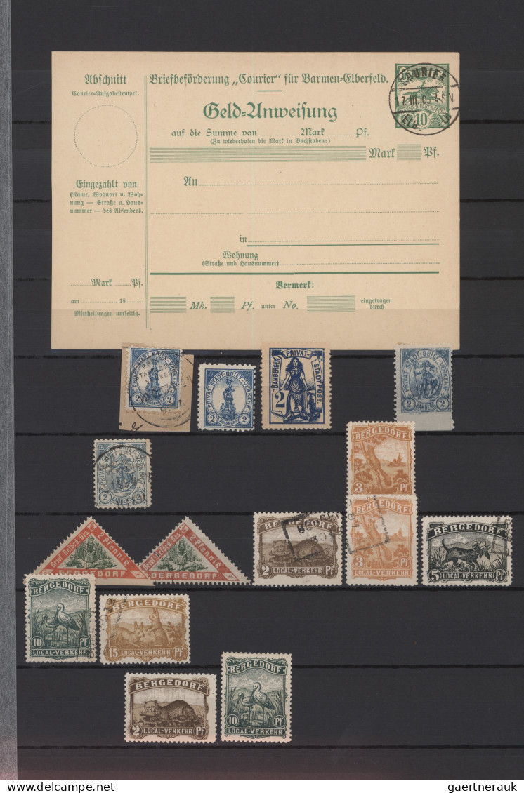 Deutsches Reich - Privatpost (Stadtpost): 1888/1900, Saubere Sammlung Von Aachen - Private & Local Mails