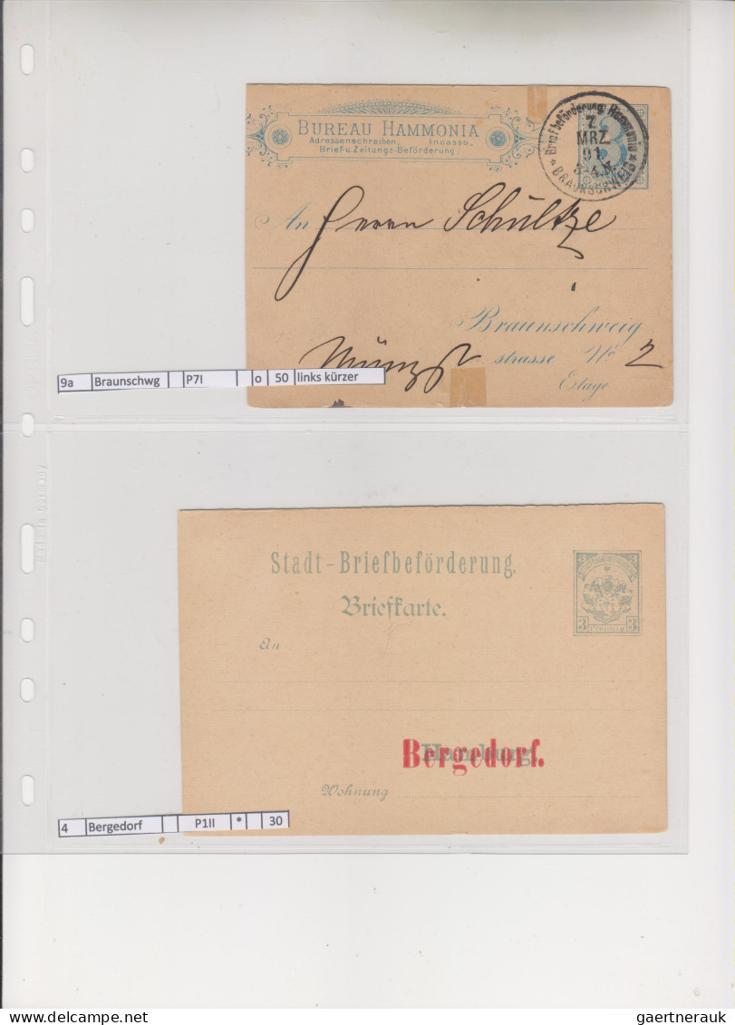 Deutsches Reich - Privatpost (Stadtpost): 1889/1900 (ca.), Sammlung Von 119 Unge - Privatpost