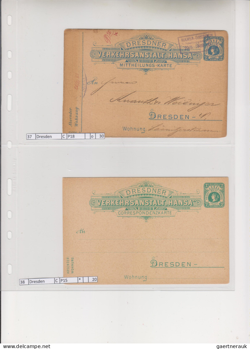 Deutsches Reich - Privatpost (Stadtpost): 1889/1900 (ca.), Sammlung Von 119 Unge - Correos Privados & Locales