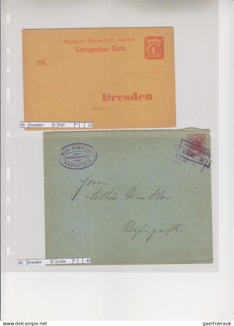 Deutsches Reich - Privatpost (Stadtpost): 1889/1900 (ca.), Sammlung von 119 unge