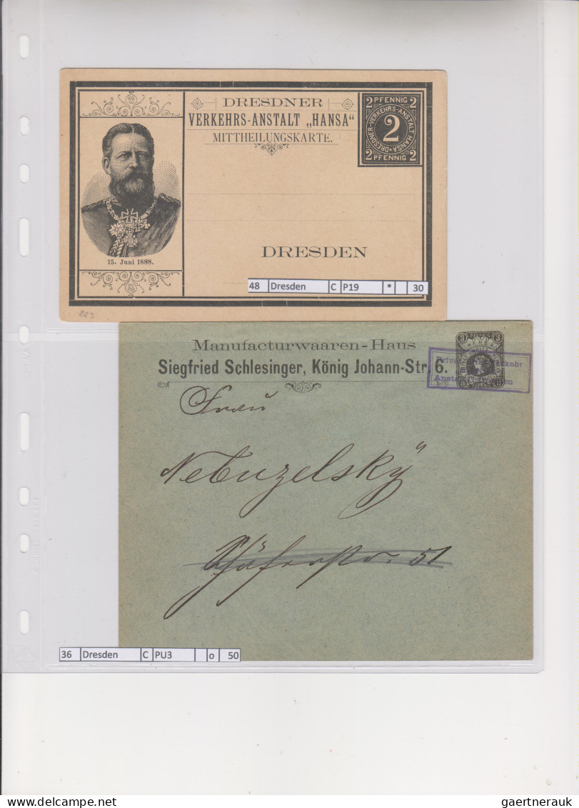 Deutsches Reich - Privatpost (Stadtpost): 1889/1900 (ca.), Sammlung von 119 unge