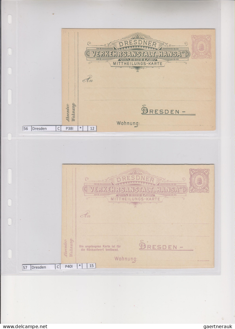 Deutsches Reich - Privatpost (Stadtpost): 1889/1900 (ca.), Sammlung von 119 unge