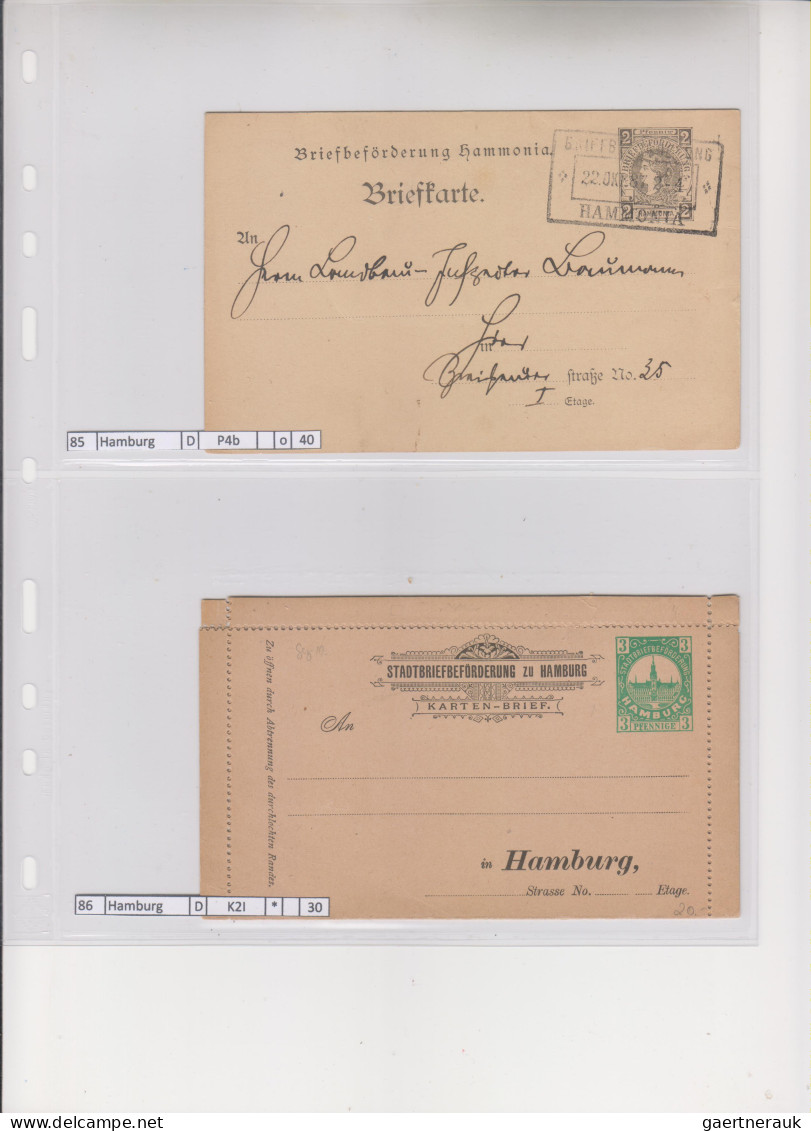 Deutsches Reich - Privatpost (Stadtpost): 1889/1900 (ca.), Sammlung von 119 unge