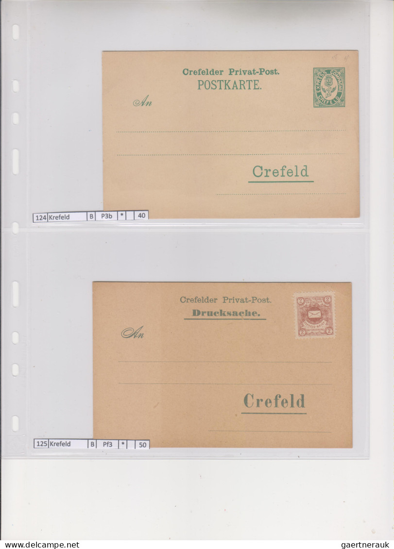 Deutsches Reich - Privatpost (Stadtpost): 1889/1900 (ca.), Sammlung von 119 unge