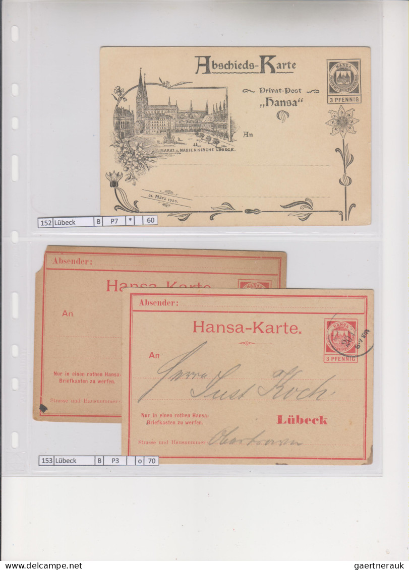 Deutsches Reich - Privatpost (Stadtpost): 1889/1900 (ca.), Sammlung von 119 unge