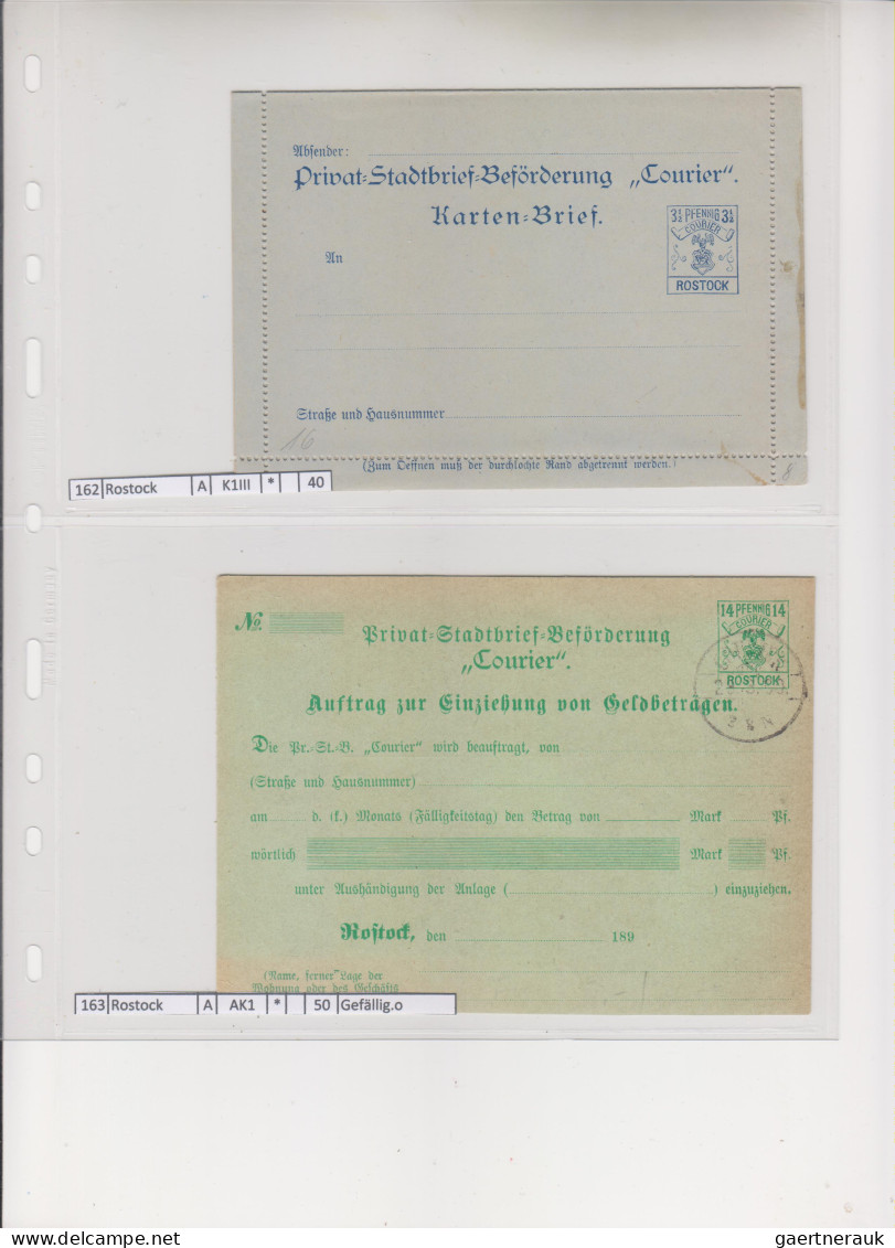 Deutsches Reich - Privatpost (Stadtpost): 1889/1900 (ca.), Sammlung von 119 unge