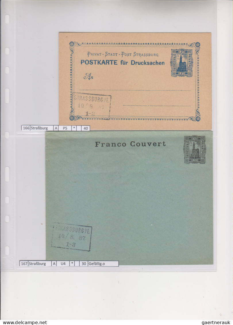 Deutsches Reich - Privatpost (Stadtpost): 1889/1900 (ca.), Sammlung von 119 unge