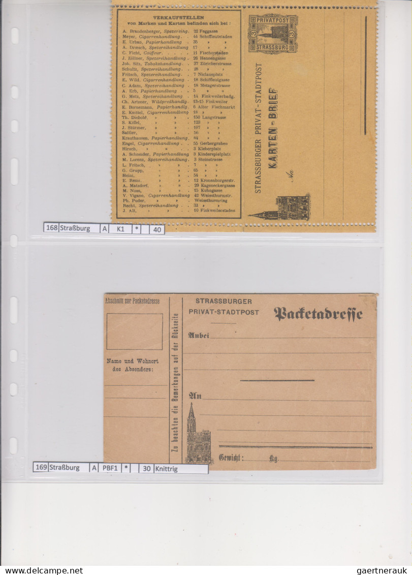 Deutsches Reich - Privatpost (Stadtpost): 1889/1900 (ca.), Sammlung von 119 unge