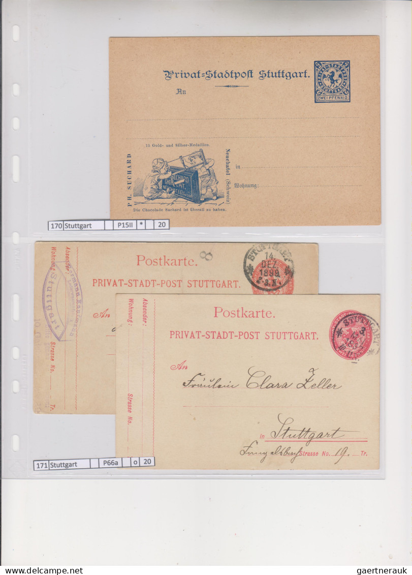 Deutsches Reich - Privatpost (Stadtpost): 1889/1900 (ca.), Sammlung von 119 unge