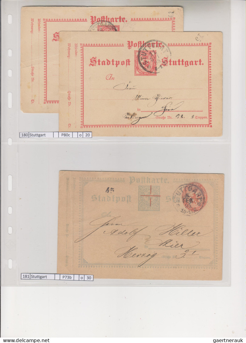 Deutsches Reich - Privatpost (Stadtpost): 1889/1900 (ca.), Sammlung von 119 unge