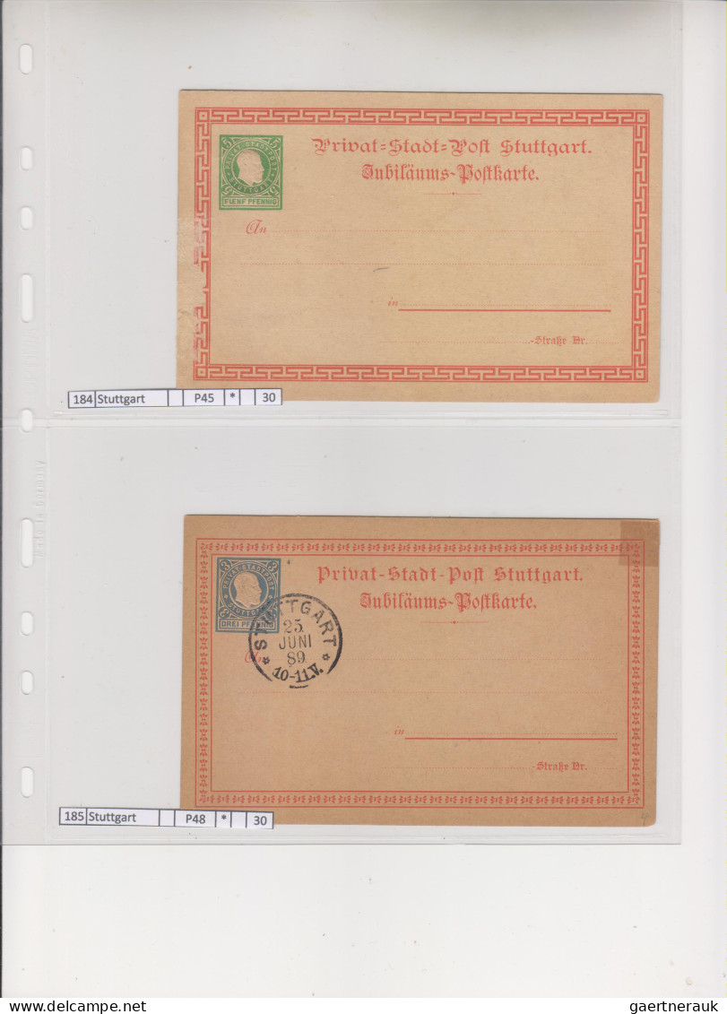 Deutsches Reich - Privatpost (Stadtpost): 1889/1900 (ca.), Sammlung von 119 unge