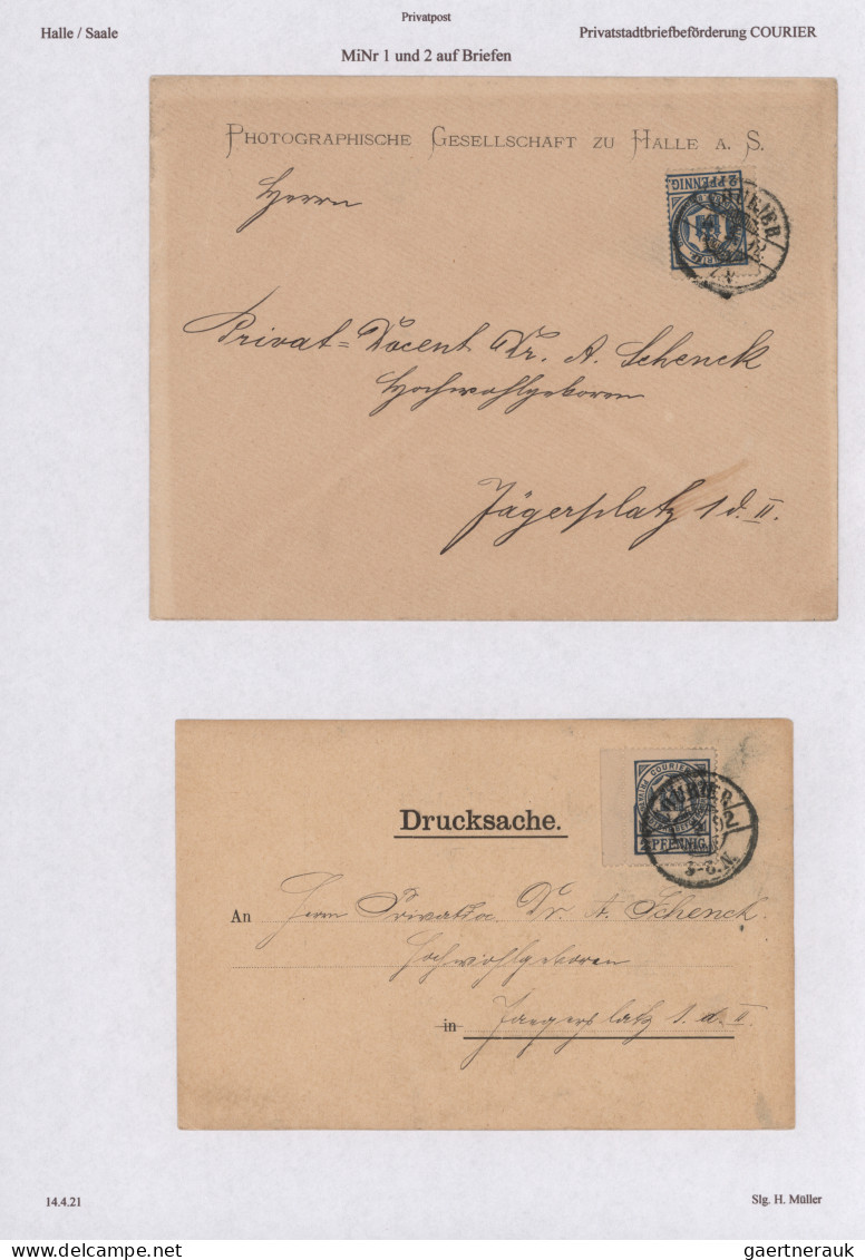 Deutsches Reich - Privatpost (Stadtpost): 1891/1899, HALLE/Hammonia/Courier/Expr - Postes Privées & Locales