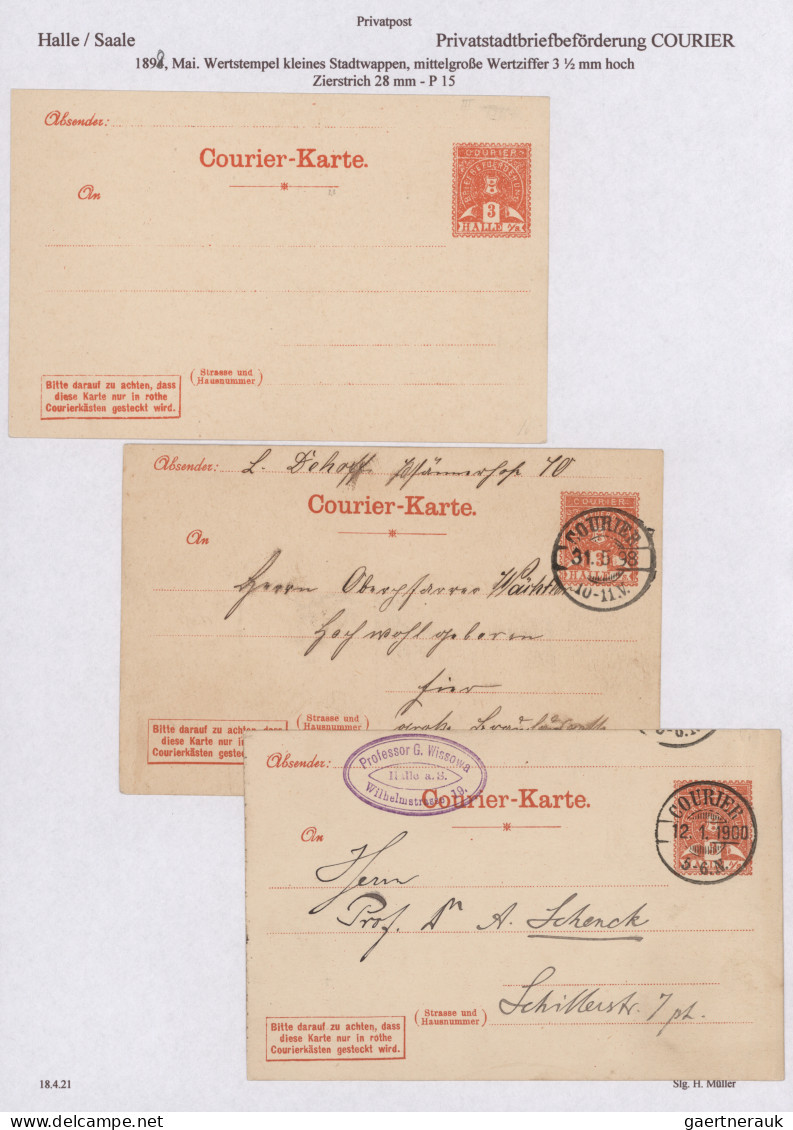 Deutsches Reich - Privatpost (Stadtpost): 1891/1899, HALLE/Hammonia/Courier/Expr - Posta Privata & Locale
