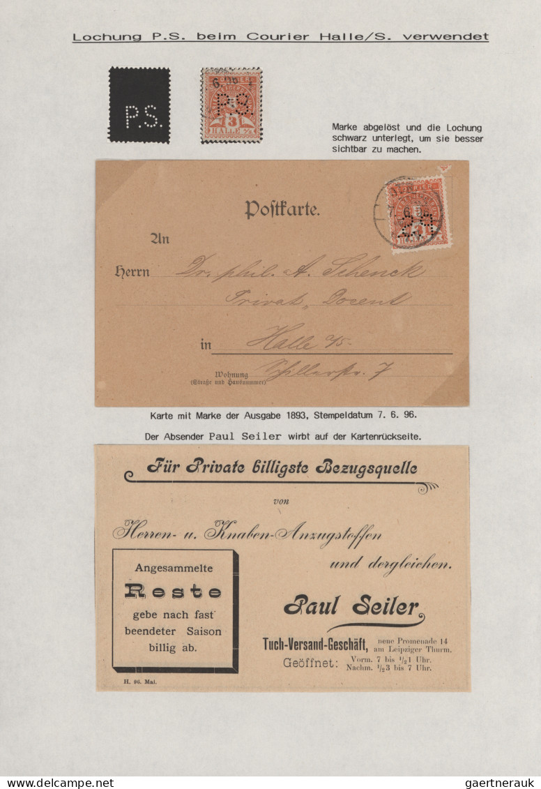 Deutsches Reich - Privatpost (Stadtpost): 1891/1899, HALLE/Hammonia/Courier/Expr