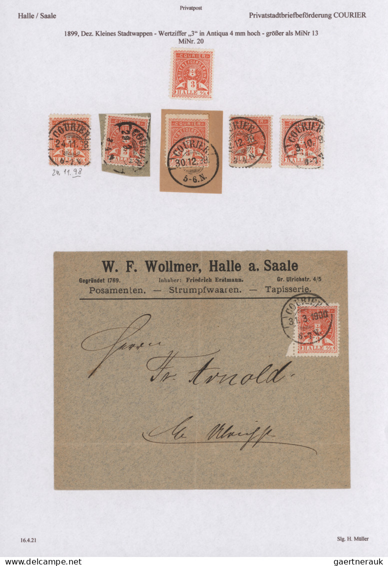 Deutsches Reich - Privatpost (Stadtpost): 1891/1899, HALLE/Hammonia/Courier/Expr