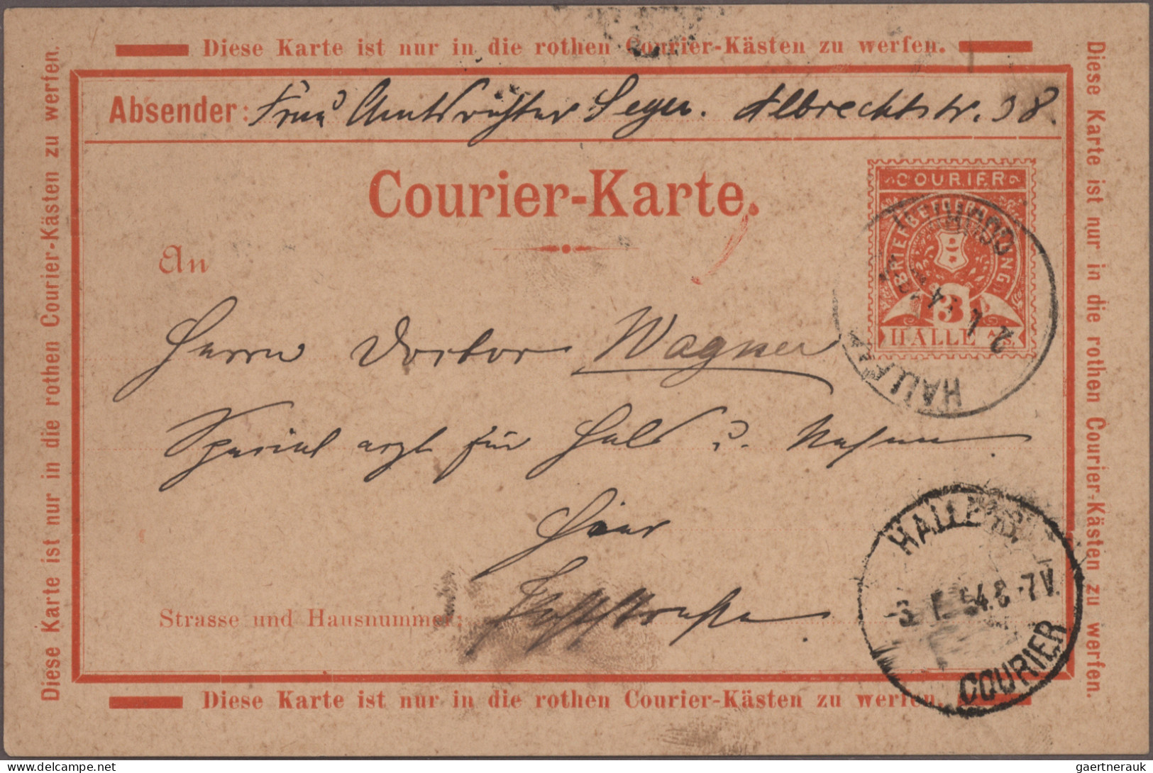 Deutsches Reich - Privatpost (Stadtpost): 1891/1900, HALLE, Lot Mit 28 Privatpos - Postes Privées & Locales