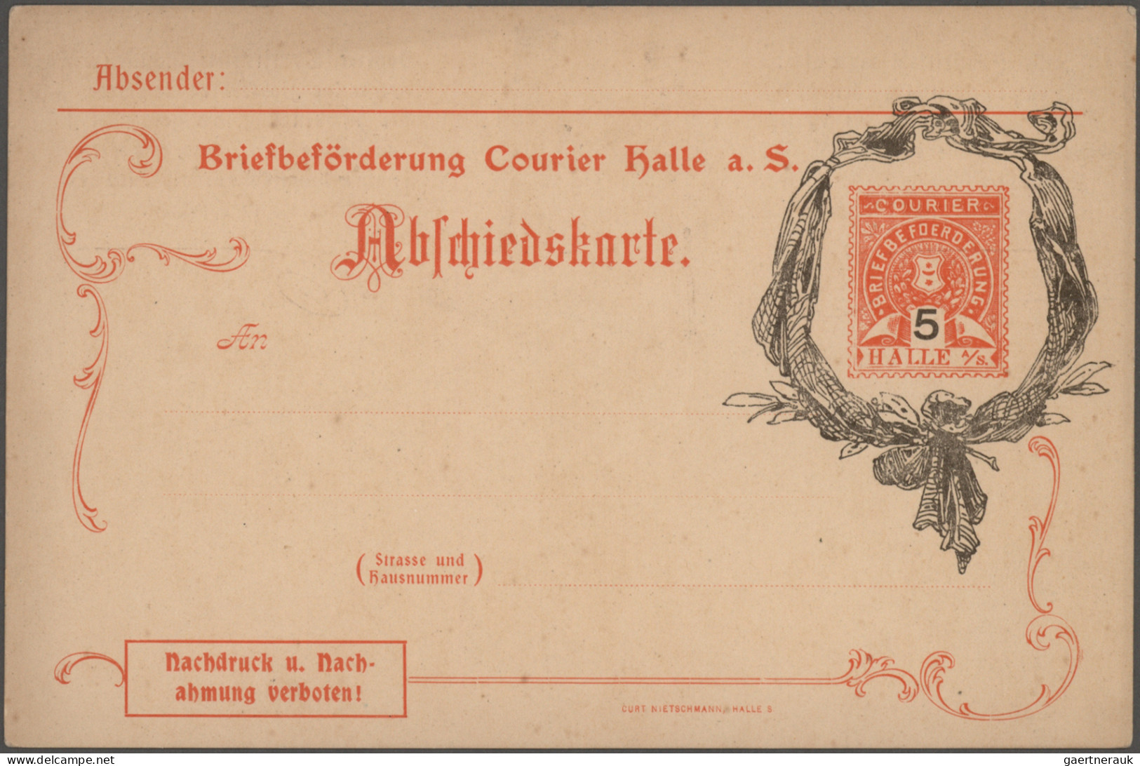 Deutsches Reich - Privatpost (Stadtpost): 1891/1900, HALLE, Lot Mit 28 Privatpos - Privatpost