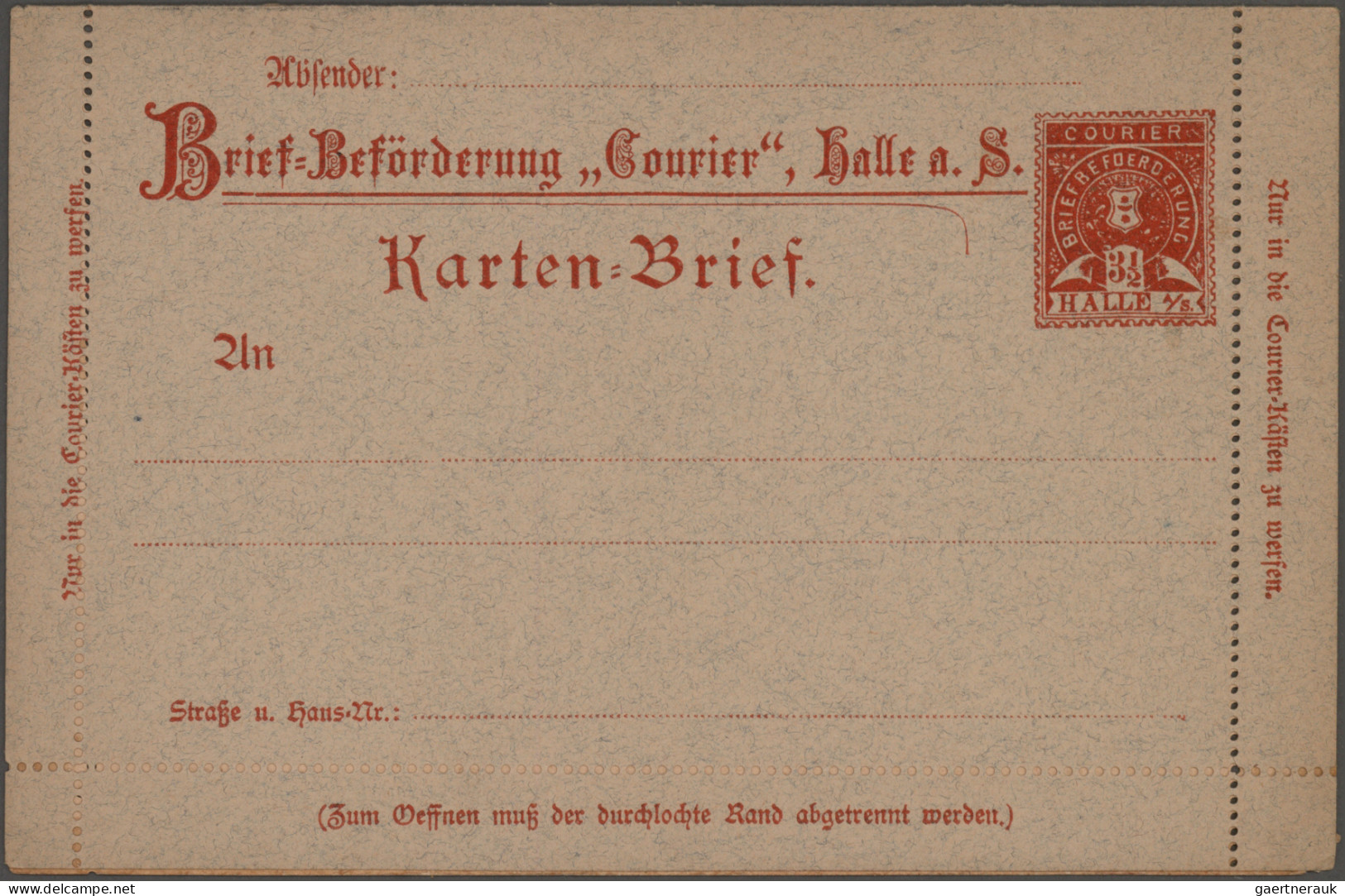 Deutsches Reich - Privatpost (Stadtpost): 1891/1900, HALLE, Lot mit 28 Privatpos