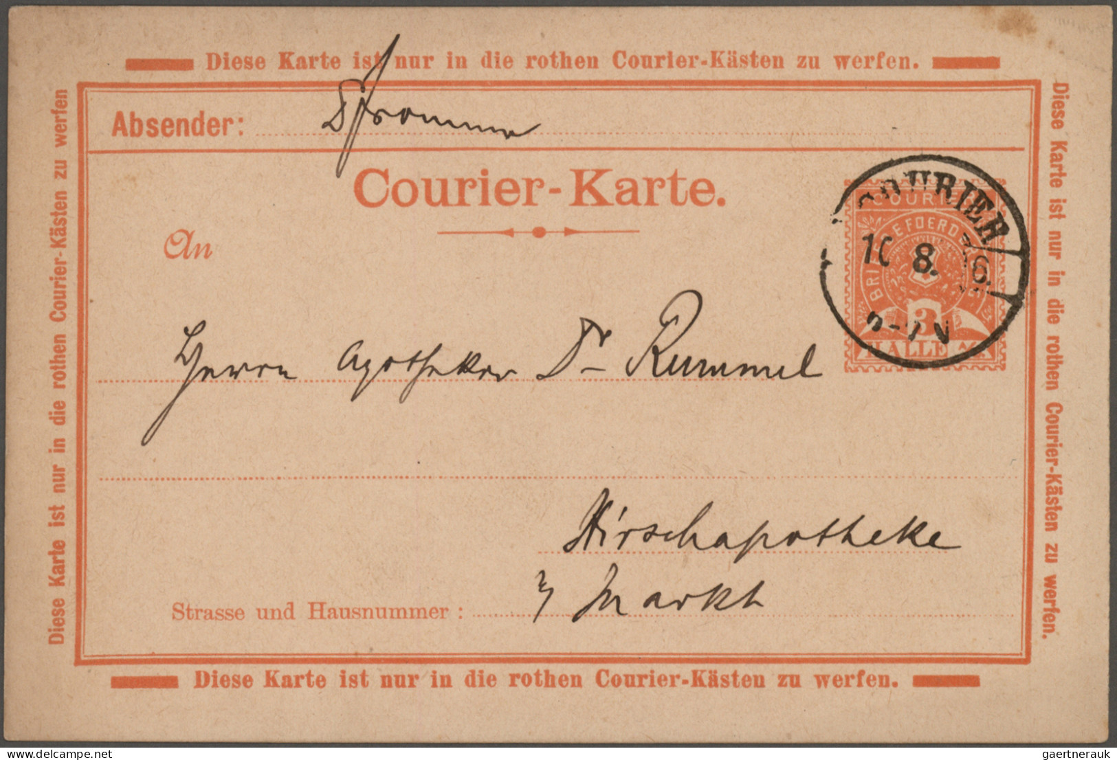 Deutsches Reich - Privatpost (Stadtpost): 1891/1900, HALLE, Lot mit 28 Privatpos