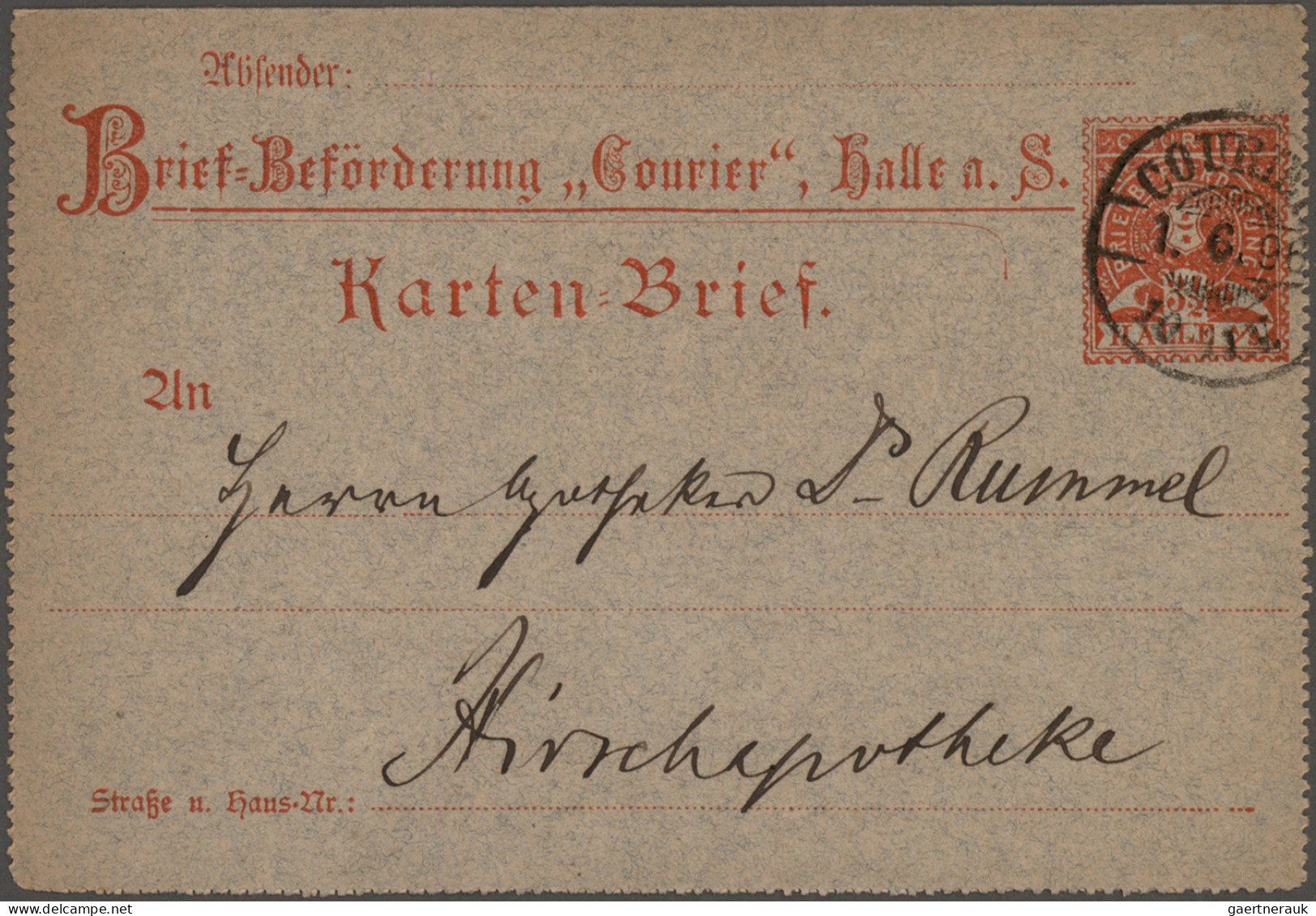 Deutsches Reich - Privatpost (Stadtpost): 1891/1900, HALLE, Lot mit 28 Privatpos