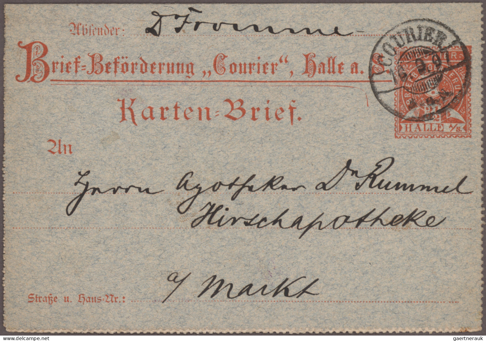 Deutsches Reich - Privatpost (Stadtpost): 1891/1900, HALLE, Lot mit 28 Privatpos