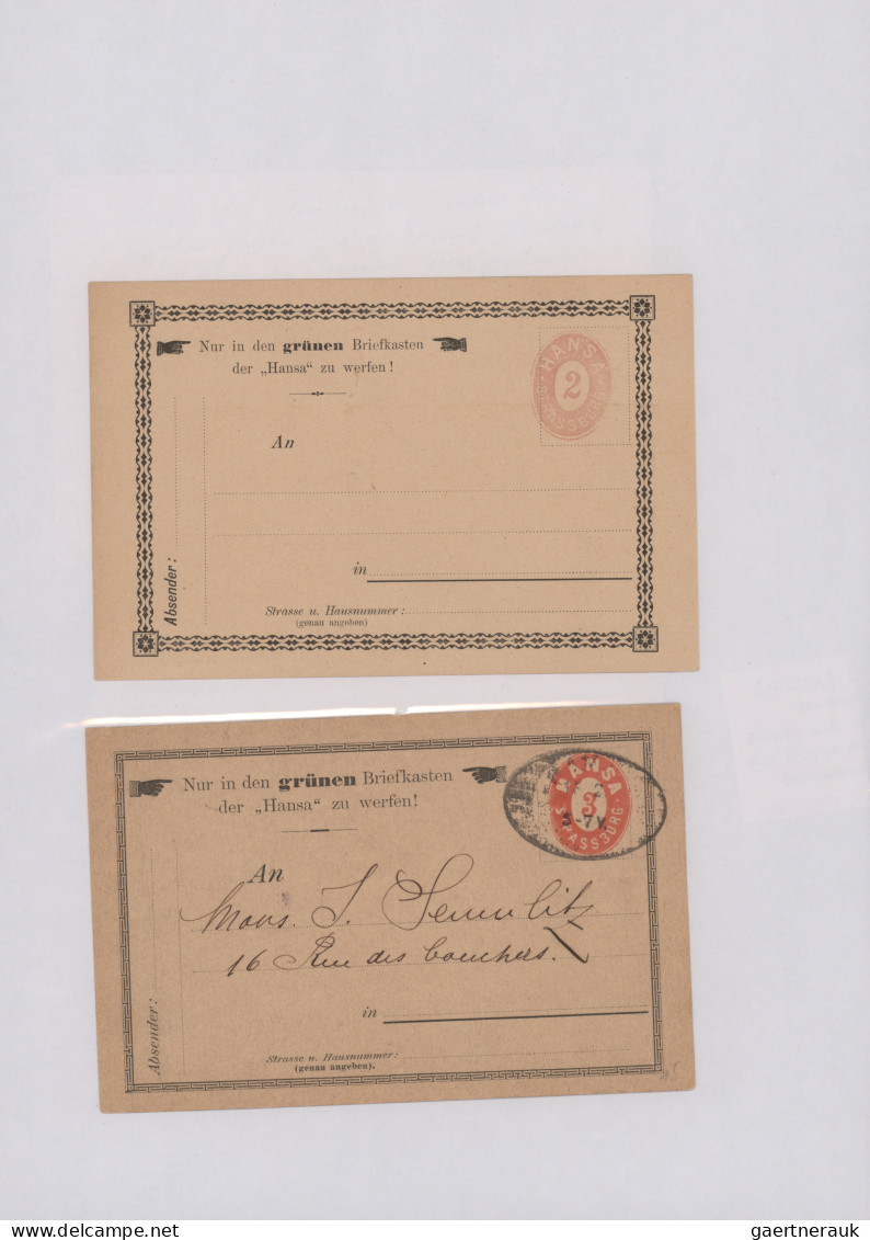 Deutsches Reich - Privatpost (Stadtpost): 1892/1898, STRASSBURG/Hansa, Saubere S - Private & Local Mails