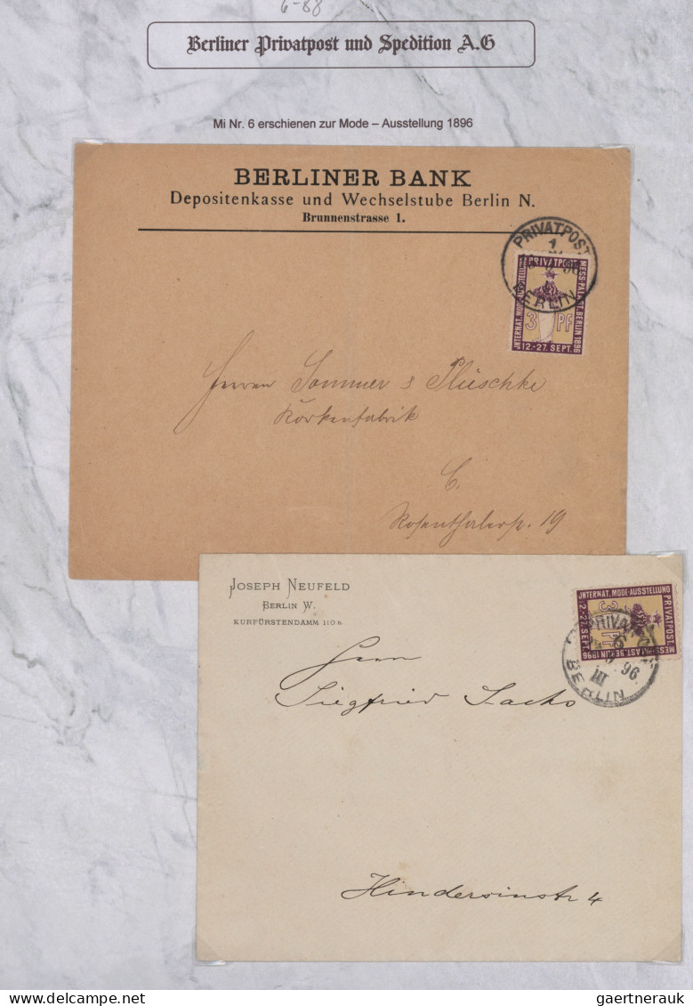 Deutsches Reich - Privatpost (Stadtpost): 1895/1897 "Berlin-Privatpost "G" Priva - Correos Privados & Locales