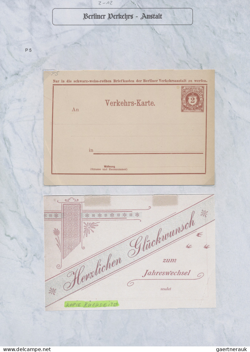 Deutsches Reich - Privatpost (Stadtpost): 1895/1897 "Berlin-Privatpost "H" Verke - Private & Local Mails