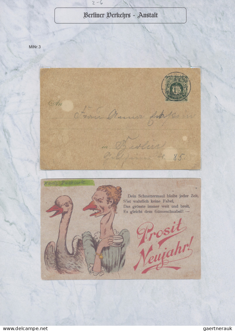 Deutsches Reich - Privatpost (Stadtpost): 1895/1897 "Berlin-Privatpost "H" Verke - Private & Local Mails